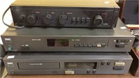 Three stereo components, tuner and compact disc