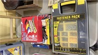 Four box set of tools, one is a a fastener pack,