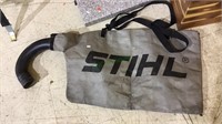 Stihl brand leaf blower bag with attachment
