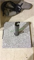 Heavy granite stone base umbrella stand , with