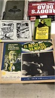Vintage horror movie booklet, movie poster and a