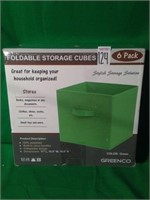 GREEN CO FOLDABLE STORAGE CUBES