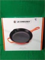 LE CRUSET ENAMELLED CAST IRON FRYING PAN 10 1/4 IN