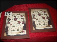 Set of 2 Floral Pictures