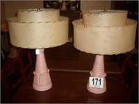 Pair of Pink Vintage Table Lamps