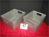 2 Aluminum Storage Boxes