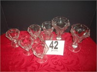 Sherbet Cups/Sundae Cups - 6 Small - 2 Large