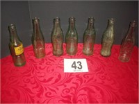 Set of 7 Misc. 6 Oz. Bottles - Dr. Pepper, Coke &