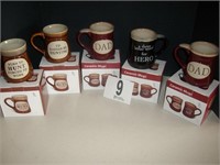 Set of 8 Coffee Mugs in Box