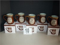 Set of 6 Coffee Mugs in Box