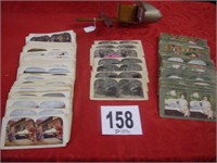 1903 Stereoscope with Large Collection of Cards