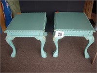 2 Distressed End Tables