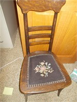 Needle point vintage chair.