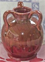 North Carolina Pottery Three Handled Vase