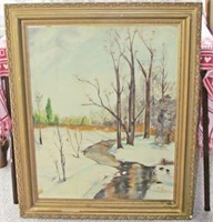 Vintage Oil On Canvasboard John Wackerman 1947