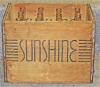 Sunshine Beer Crate with Twelve Quart Bottles