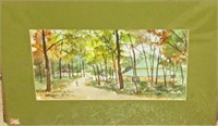 "Carsonia Park" Watercolor H. Elizabeth Seidel