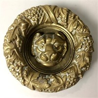 Cast Brass Door Knocker with Lion's Head 6 1/2"