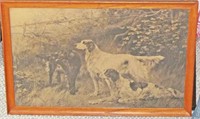 Vintage Print Of Hunting Dogs