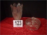 Glass Vase & Candy Dish