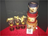 Deco Box Set (3) - 3 Queen Bee Wine Glasses