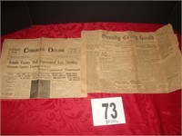 1947 Grundy Co Herald & 1932 Cumberland Outlook