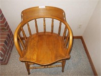 Barrellback antique chair.
