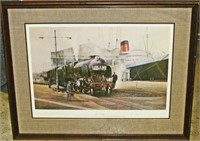 "The Cunarder" Railway Lithograph Chris Woods