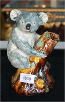 Grace Seccombe slip vase, 'Koala on a Tree Trunk'