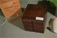 6 Drawer Antique Oak Parts Drawers