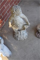 2' High Concrete Girl Statue(front is broken)