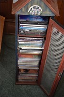 Decorative CD Holder w/over 30 CD's