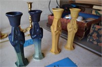 4-7" Pottery Candle Holders