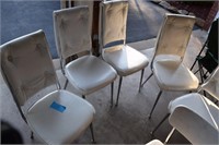 5-Vintage Vinyl Chairs(1 has damage on seat)