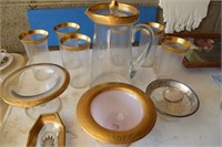 Fostaria Glasware-milk pitcher, sugar bowl,