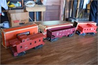 3-Vintage Lionel Train Cars