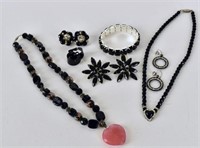 Collection Of Vintage Black Jewelry