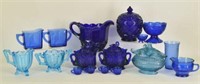 Collection Of Westmoreland Cobalt Blue Glassware