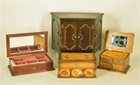 Collection Of 4 Vintage  Jewelry Boxes