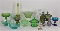 Collection Of Green Glassware