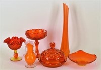 Collection Of Amberina Glassware