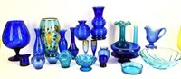 Large Collection Of Cobalt Blue Glassware