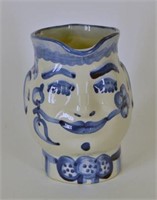 M A Hadley Pottery Painted Man Pitcher