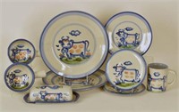 Collection Of M A Hadley Cow Painted Pottery