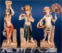 3 Fontanini Simonetti Depose Italy Egypt Figurine