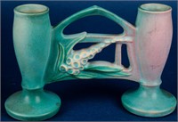 Vintage Roseville Pottery Foxglove Double Bud Vase