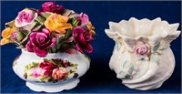 Belleek & Royal Albert Porcelain Floral Bowls
