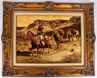 Art Daniel P Bodelson Cowboy Western Painting