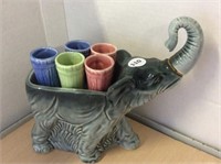 Elephant Decanter With 5 Shot Glasses -germany