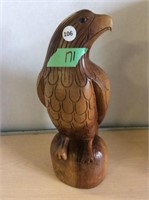 Carved Wooden Bird - Inscribed On Bottom